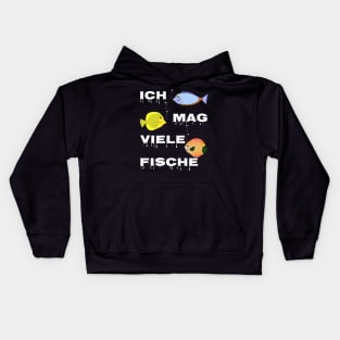 Ich mag viele Fische Kids Hoodie